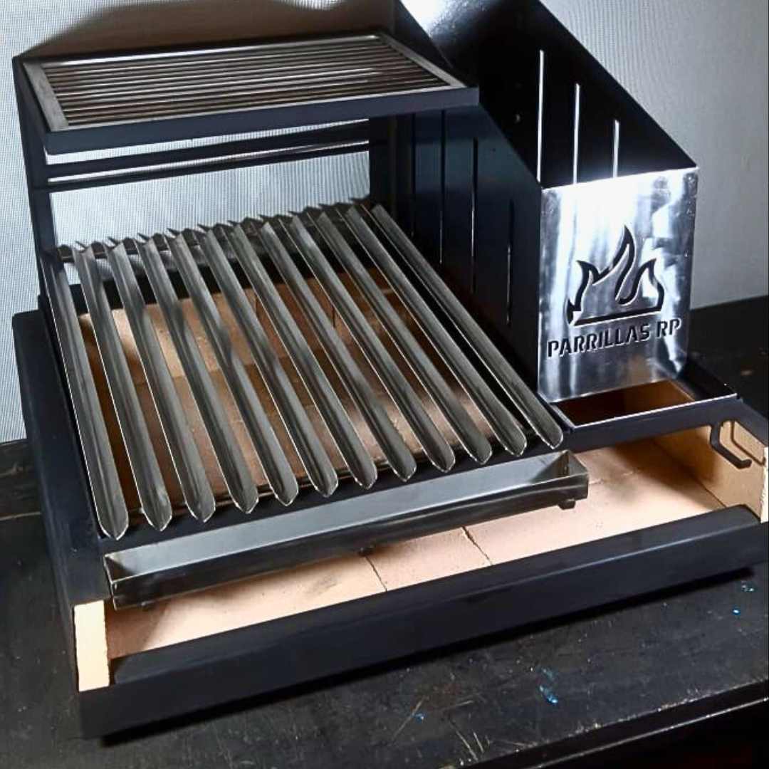 Churrasqueira Parrilla Argentina em Inox 2 Grelhas para Bancada Platinum