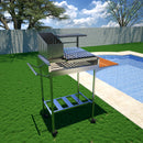 Churrasqueira Parrilla Argentina Portátil em Inox com 2 Grelhas Platinum