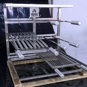 Churrasqueira Parrilla com Grelhas e Porta Espetos Prática