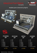 Churrasqueira Parrilla Argentina e Uruguaia de Elevação com Porta Modelo Alvenaria