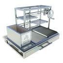 Churrasqueira Parrilla Argentina e Uruguaia de Elevação com Porta Modelo Alvenaria